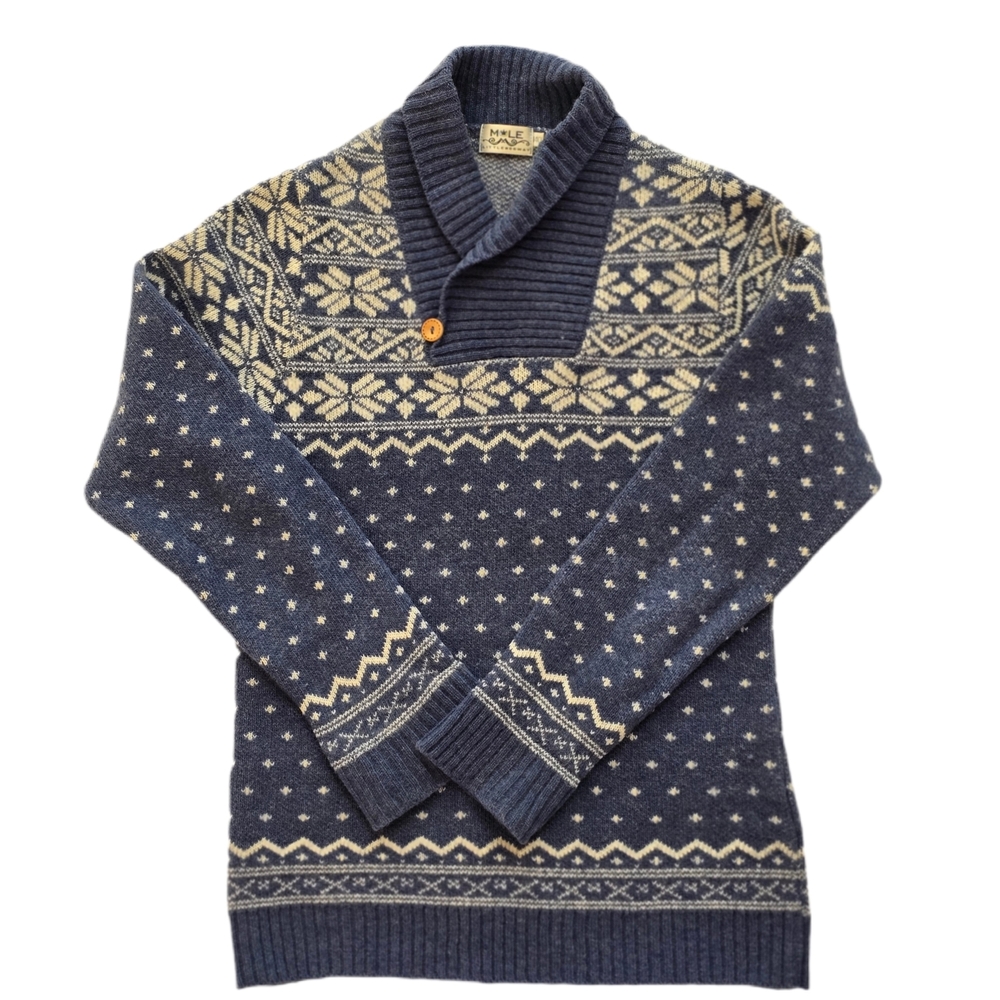 Boys Wool Sweater | Mole Little Norway | Size 140 | Nordic Fair Isle